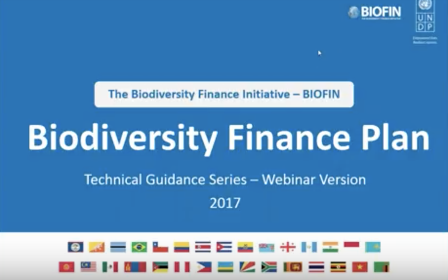 BIOFIN Webinar - Biodiversity Finance Plan | BIOFIN